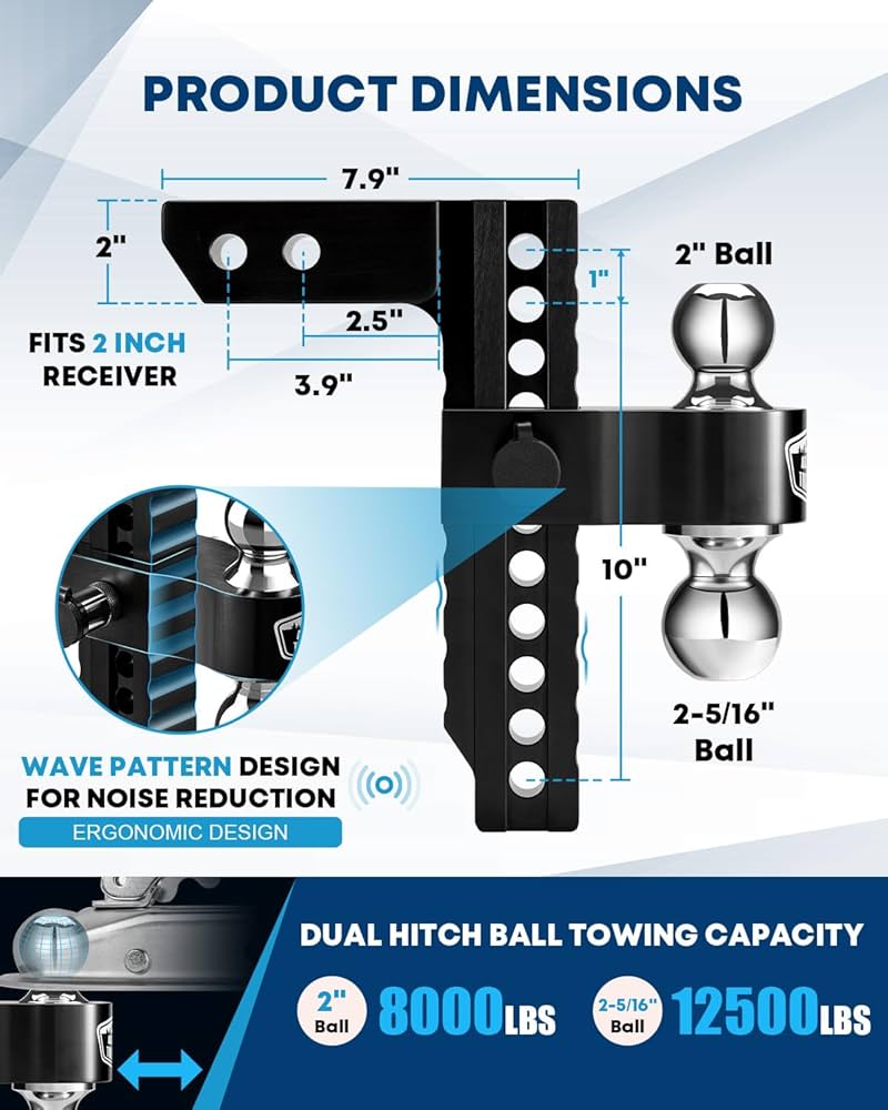 2ree will ✮ Amazon.com: Kohree Adjustable Trailer Hitch Fit 2 Inch